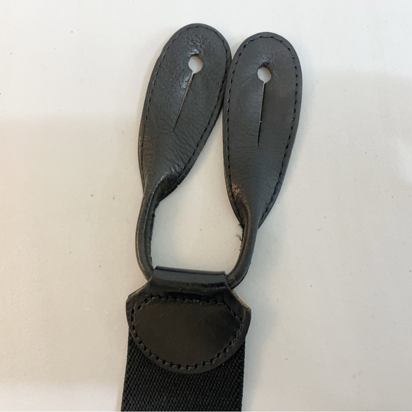 Coach Y-Back Suspenders Braces 46" Maroon Diamond Silk Pattern Leather Fasteners - Picture 5 of 8